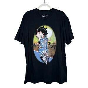 Betty Boop Wild Child Motorcycle Biker Short Sleeve Graphic T-Shirt Size XL Tee